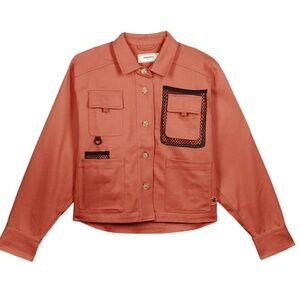 Wondery Ryan Cargo Shirt, Coral